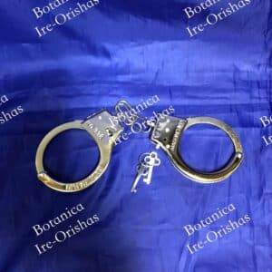 Metal Handcuffs – Ogún Sarabanda Ritual Item (Iron Symbolism)