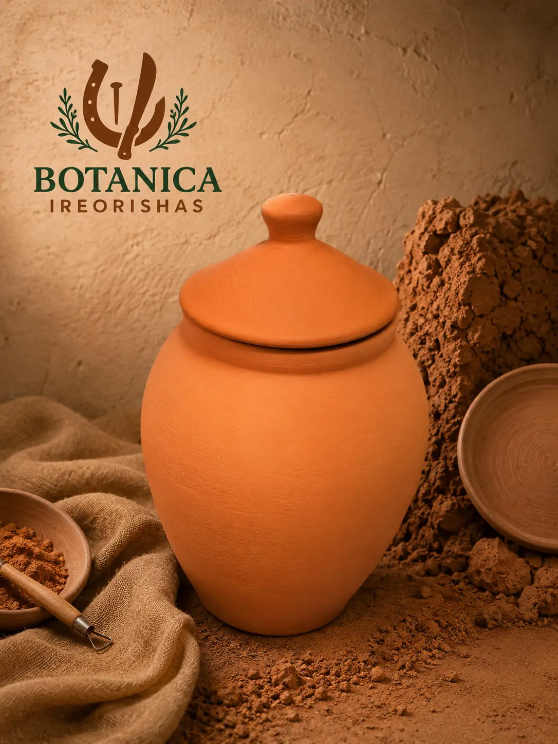 Tinaja de Rio Traditional Clay River Pot for Spiritual Rituals