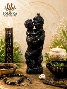 Black couple love candle