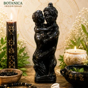 Black couple love candle