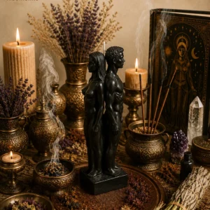 Black couple separation candle