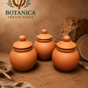 Set of small pots in clay, 3 Tinajita Tinaja de barro