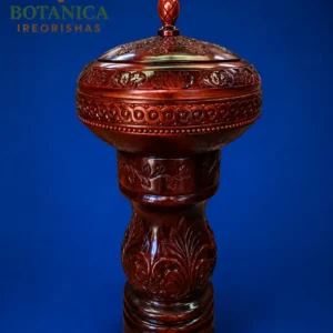 Conjunto Set de Pilon y Batea Shango en madera de color cherry