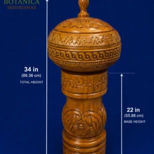 Conjunto Set de Pilon y Batea Shango en madera de color oak