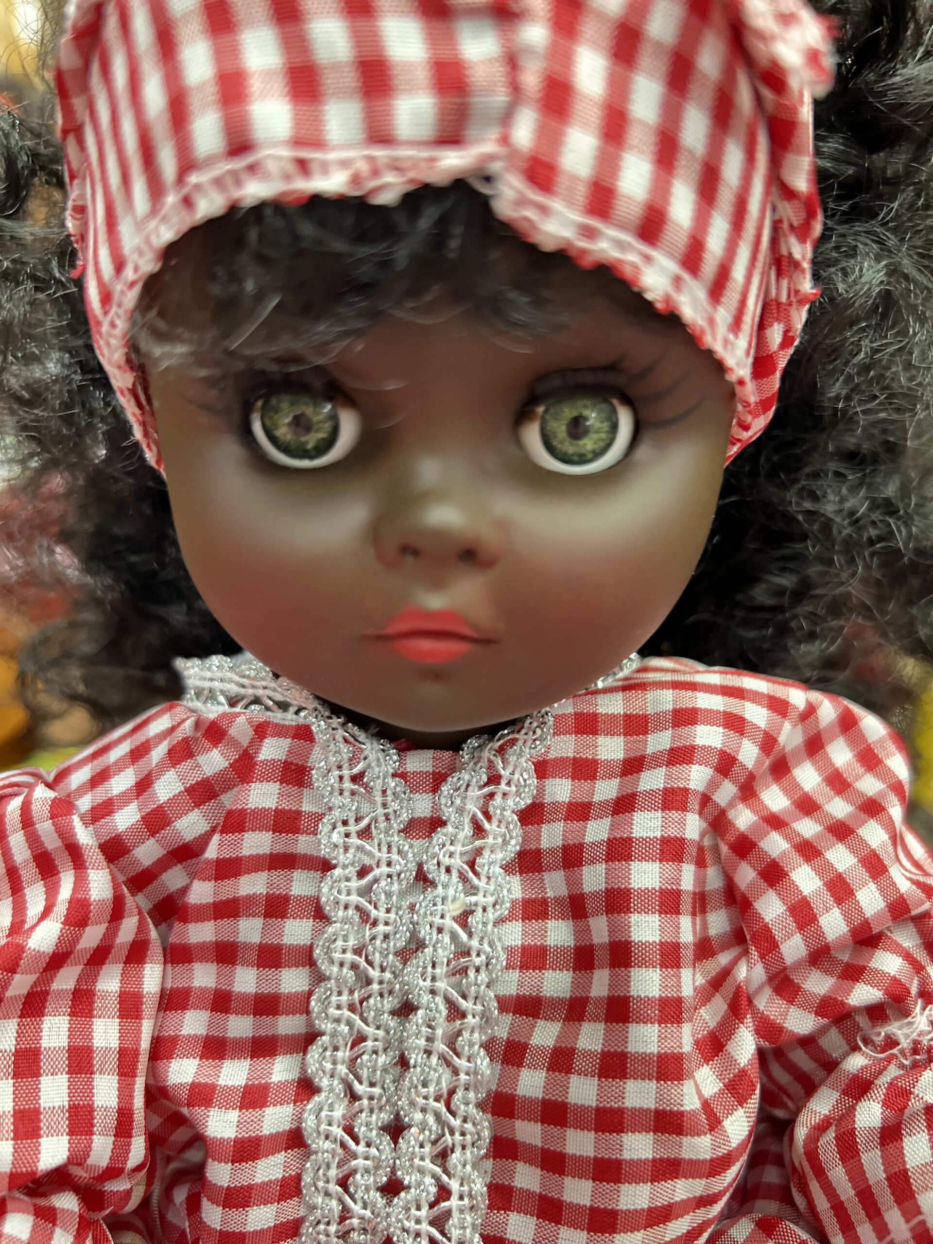 Doll muñeca de Shango Chango en ginga gingham roja - Image 2