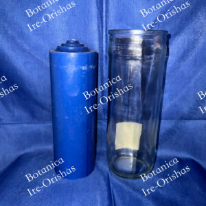 Blue pull out candle