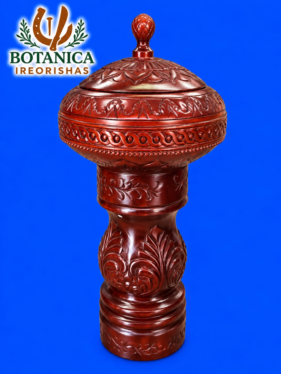 Juego de Batea y Pilon Tallado cherry