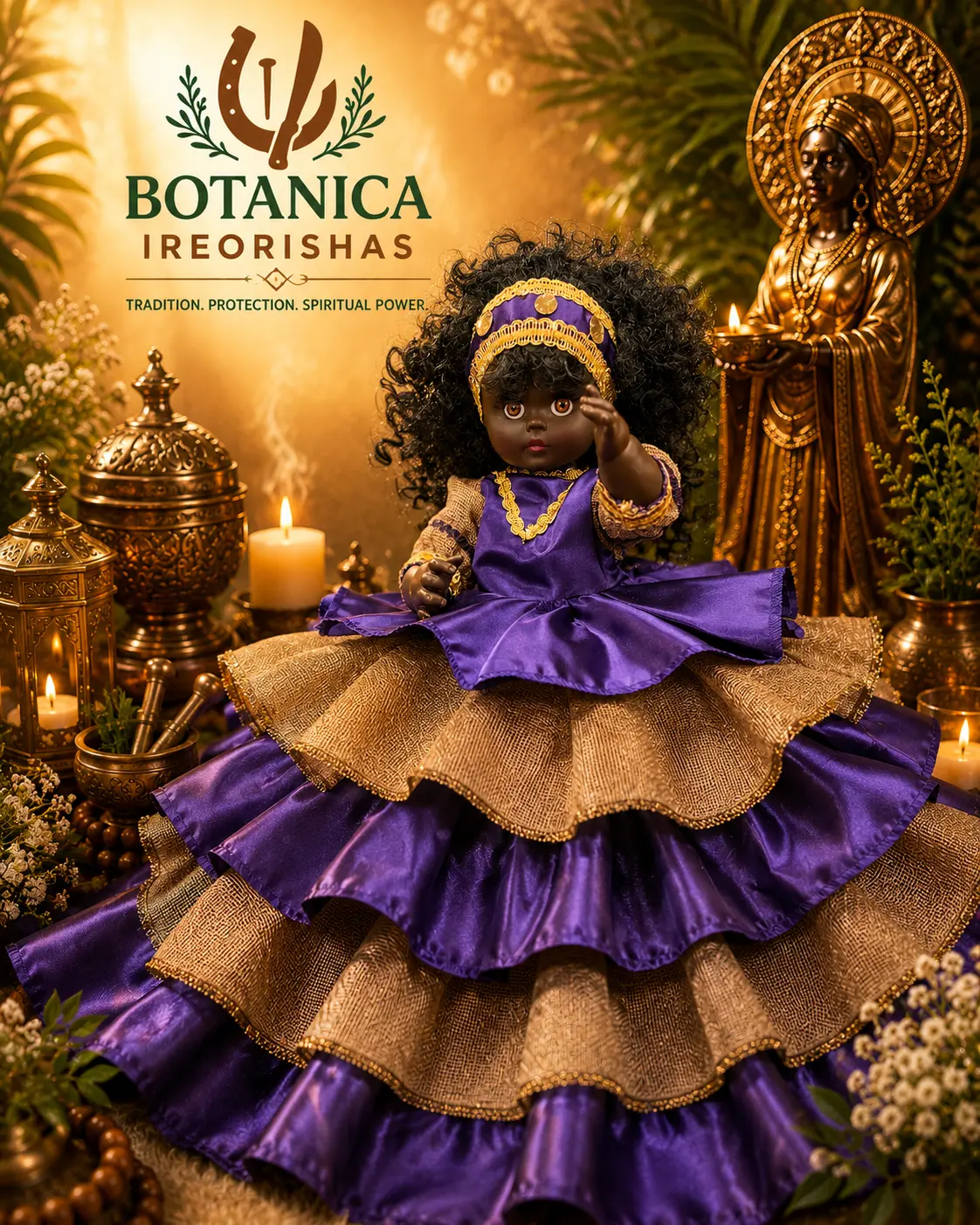 San Lazaro doll black