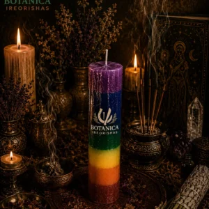 Seven chakra candle