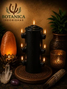black seven wick candle