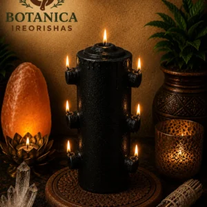 black seven wick candle