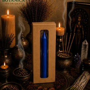 Box of Jumbo blue candles 12