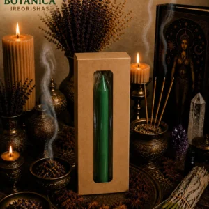 Box of Jumbo green candles 12