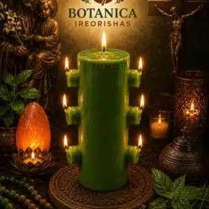 green seven wick candle