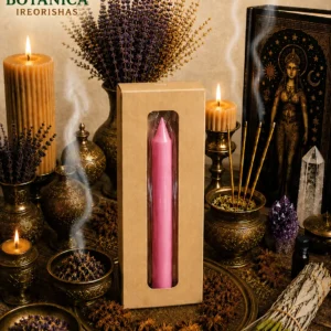 Box of Jumbo pink candles 12