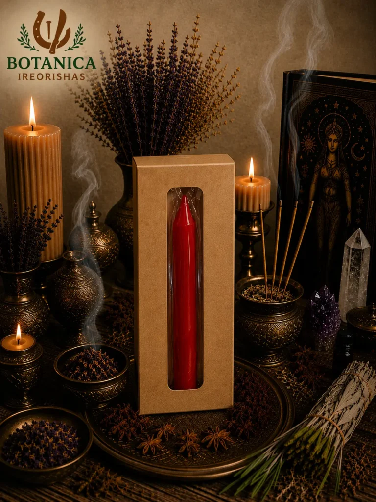 Box of Jumbo red candles 12