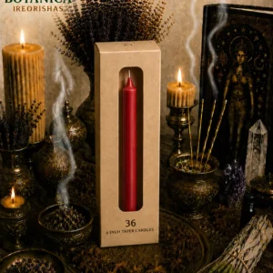 Box of taper red candles 36