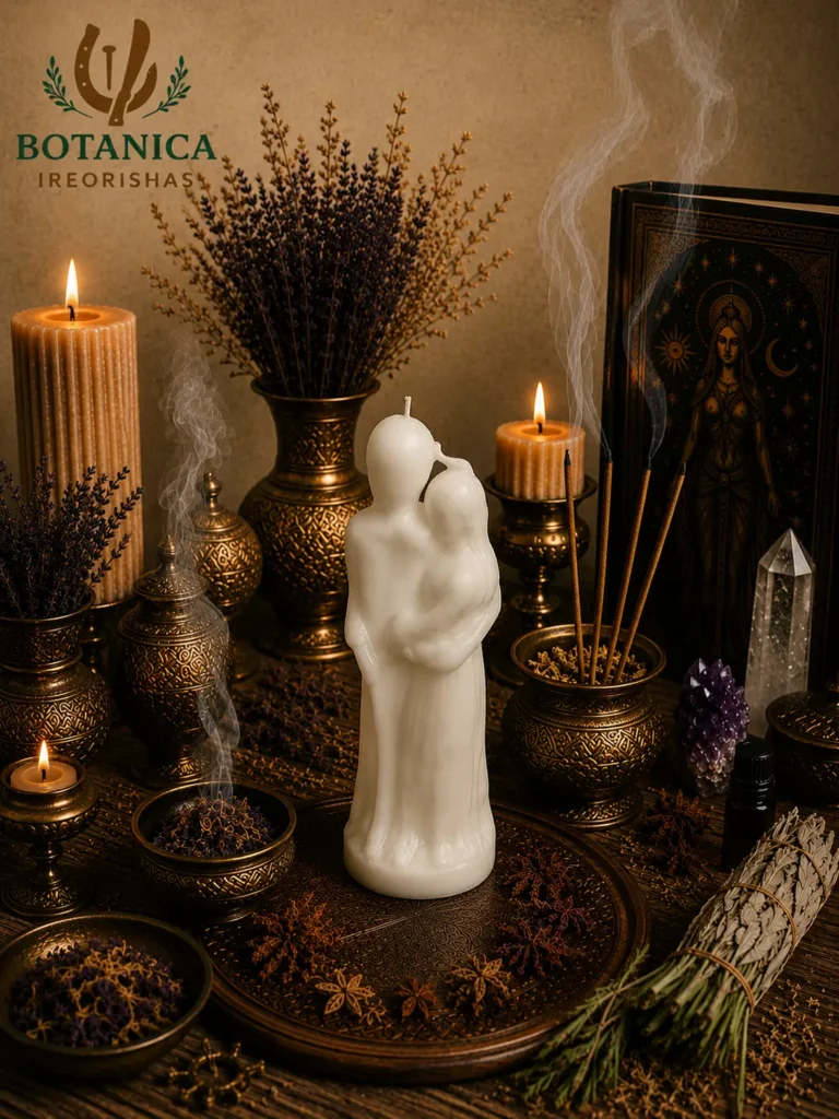 White couple love candle