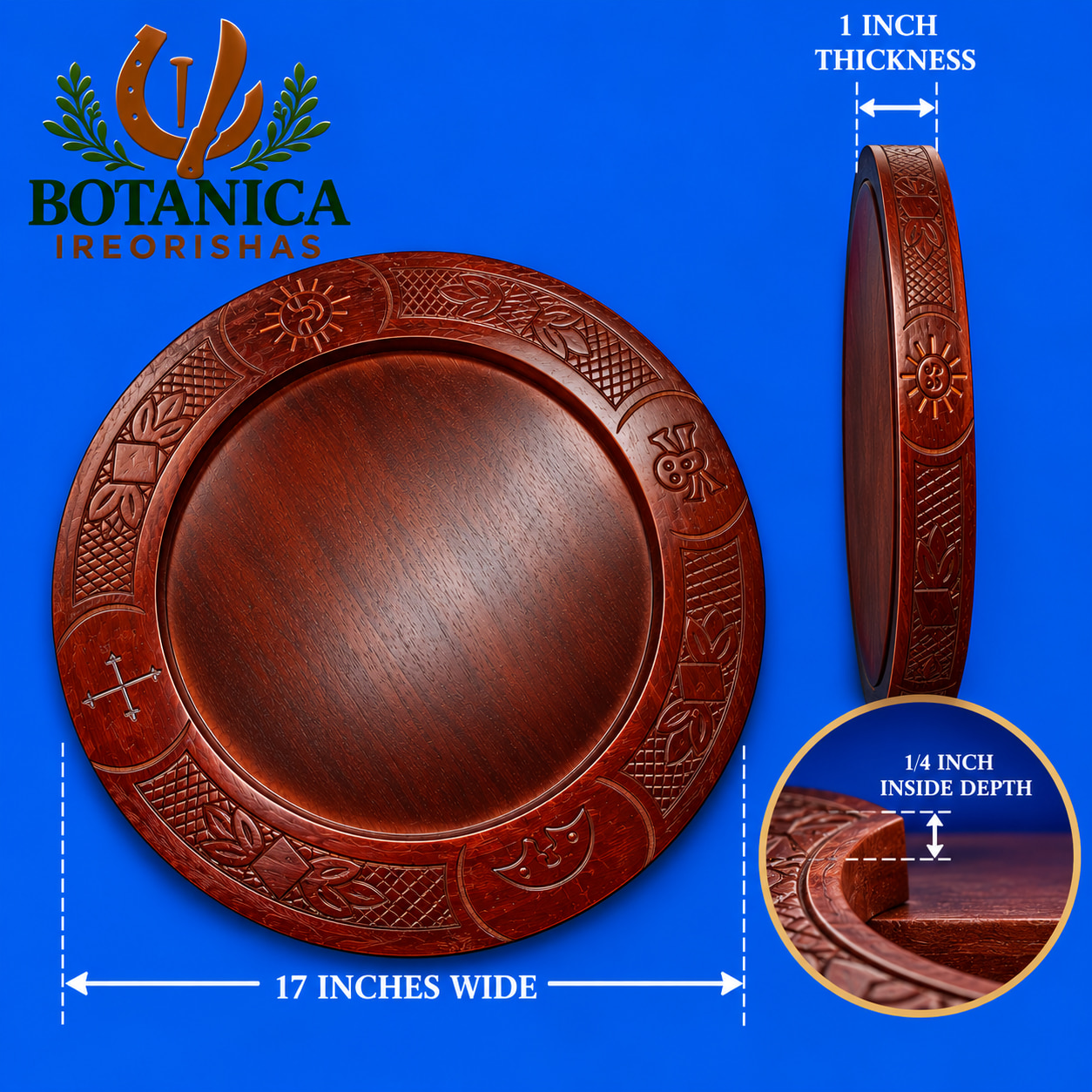 Tablero Opon Ifa de 17"