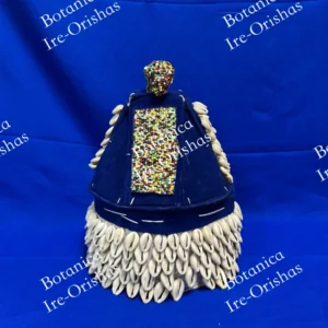 Blue Handmade Beaded Ile Ori with Ibori made in Nigerian Traditional Item
