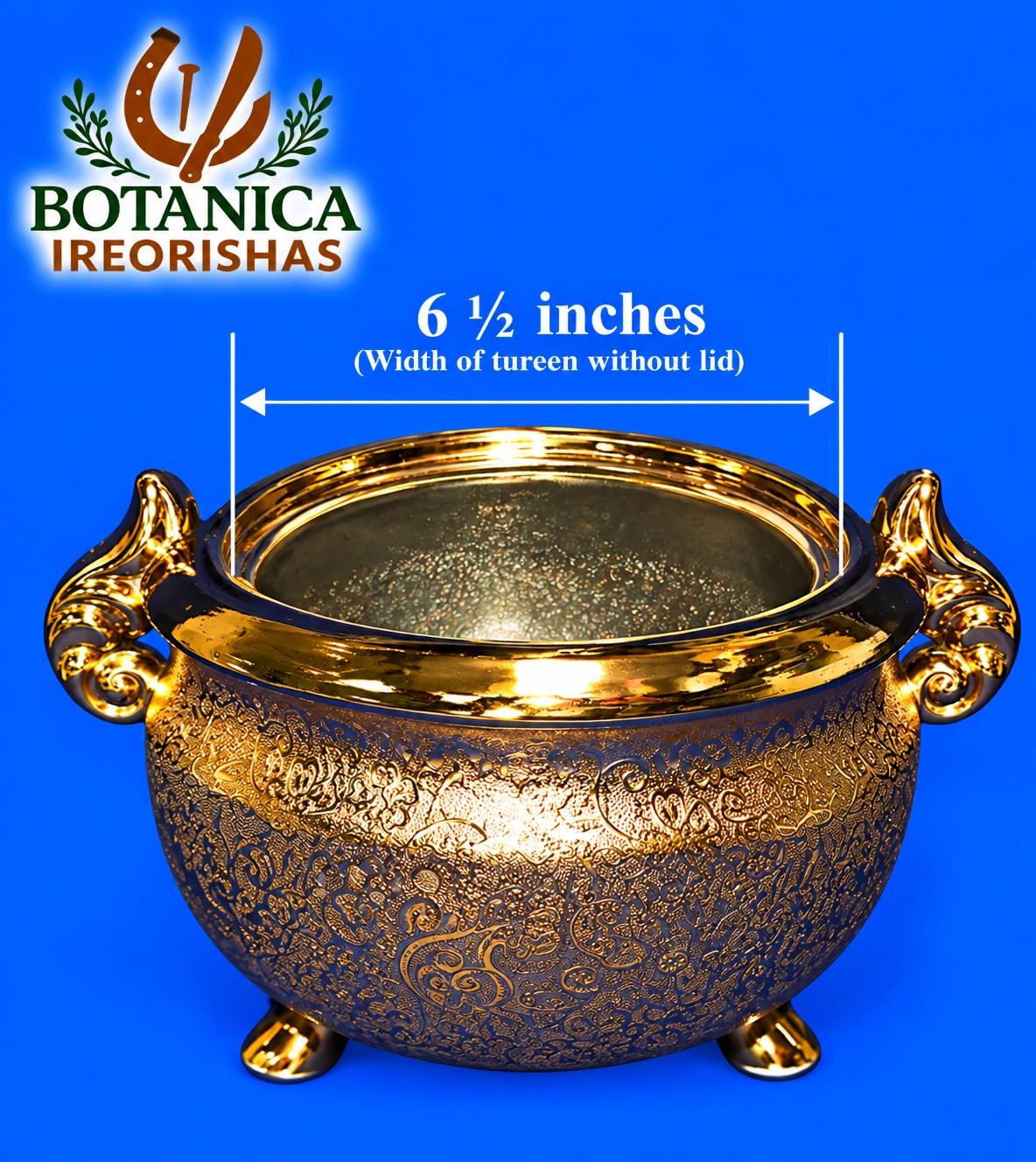 Sopera 3 patas Oshun en dorado