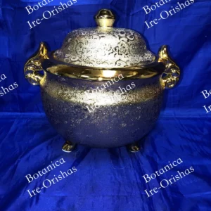 Sopera/Tureen 3 legs Oshun gold flowers